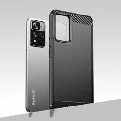 Carbon Case elastyczne etui pokrowiec Xiaomi Redmi Note 11 Pro+ 5G (China) / 11 Pro 5G (China) / Mi11i HyperCharge / Poco X4 NFC czarny