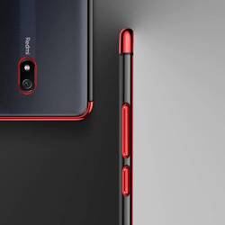 Clear Color case żelowy pokrowiec etui z metaliczną ramką Xiaomi Redmi 8A czarny
