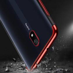 Clear Color case żelowy pokrowiec etui z metaliczną ramką Xiaomi Redmi 8A niebieski