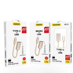 Dudao adapter przejściówka kabel OTG z USB 2.0 na micro USB szary (L15M)