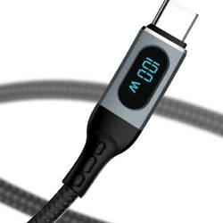 Dudao kabel USB Typ C - USB Typ C szybkie ładowanie PD 100W czarny (L7MaxC)