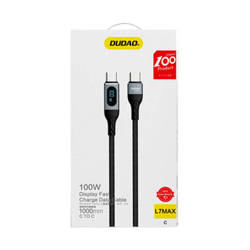 Dudao kabel USB Typ C - USB Typ C szybkie ładowanie PD 100W czarny (L7MaxC)