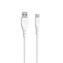 Dudao kabel przewód USB – USB Typ C 6A 1 m biały (TGL3T)