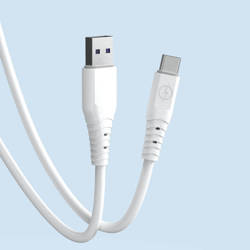 Dudao kabel przewód USB – USB Typ C 6A 1 m biały (TGL3T)