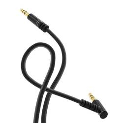 Dudao kątowy kabel przewód AUX mini jack 3.5mm 1m czarny (L11 black)