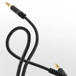 Dudao kątowy kabel przewód AUX mini jack 3.5mm 1m czarny (L11 black)