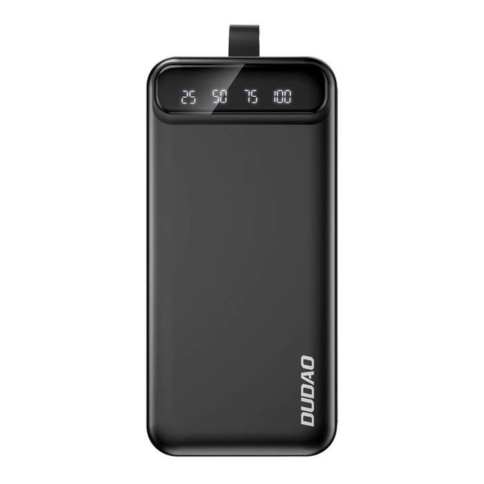 Dudao power bank 30000 mAh 3x USB z lampką LED czarny (K8s+ black)