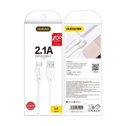 Dudao przewód kabel USB Typ C 2.1A 2m biały (L4T 2m white)