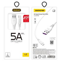 Dudao przewód kabel USB / USB Typ C 5A 1m biały (L2T 1m white)