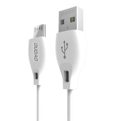 Dudao przewód kabel micro USB 2.4A 1m biały (L4M 1m white)