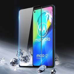 Dux Ducis 9D Tempered Glass wytrzymałe szkło hartowane 9H na cały ekran z ramką Motorola Moto G8 Power czarny (case friendly)