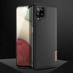 Dux Ducis Fino etui pokrowiec pokryty nylonowym materiałem Samsung Galaxy A12 / Galaxy M12 szary