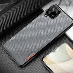 Dux Ducis Fino etui pokrowiec pokryty nylonowym materiałem Samsung Galaxy A12 / Galaxy M12 szary