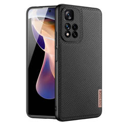 Dux Ducis Fino etui pokrowiec pokryty nylonowym materiałem Xiaomi Redmi Note 11 Pro+ 5G (China) / 11 Pro 5G (China) / Mi11i HyperCharge / Poco X4 NFC 5G czarny