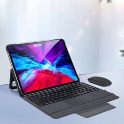 Dux Ducis Touchpad Keyboard Case etui na tablet bezprzewodowa klawiatura Bluetooth iPad Pro 12.9'' 2018 / 2020 / 2021 czarny