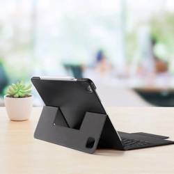 Dux Ducis Touchpad Keyboard Case etui na tablet bezprzewodowa klawiatura Bluetooth iPad Pro 12.9'' 2018 / 2020 / 2021 czarny