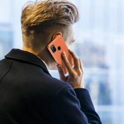 Dux Ducis Yolo eleganckie etui pokrowiec ze skóry ekologicznej Samsung Galaxy M30s pomarańczowy