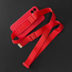 ETUI Rope case żelowe etui ze smyczą łańcuszkiem torebka smycz Xiaomi Redmi Note 10 / Redmi Note 10S ciemnozielony CASE