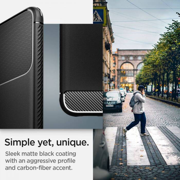 ETUI SPIGEN S22 Rugged Armor Matte Black Case