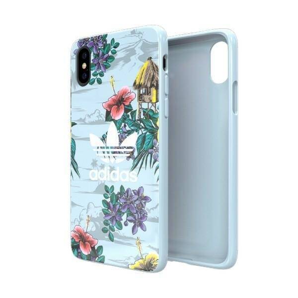 Etui ADIDAS ORIGINALS Apple iPhone X Xs SnapCase Floral CJ8322 Szary Case