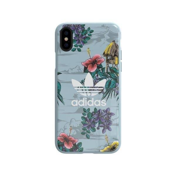 Etui ADIDAS ORIGINALS Apple iPhone X Xs SnapCase Floral CJ8322 Szary Case