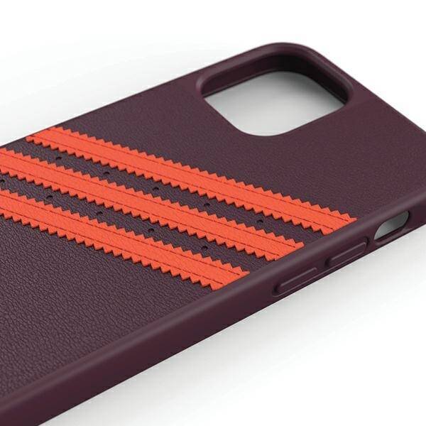 Etui Adidas OR Moulded PU iPhone 12/12 Pro bordowo-pomarańczowy/maroon-orange 42257