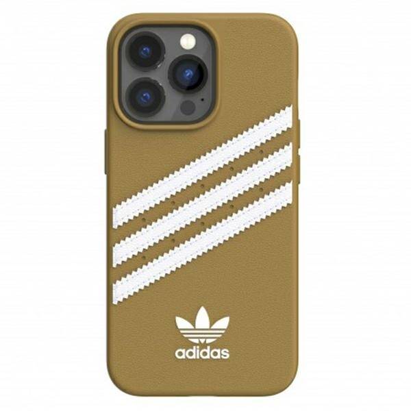 Etui Adidas OR Moulded PU iPhone 13 Pro Max 6,7" beżowo-złoty/beige-gold 47807