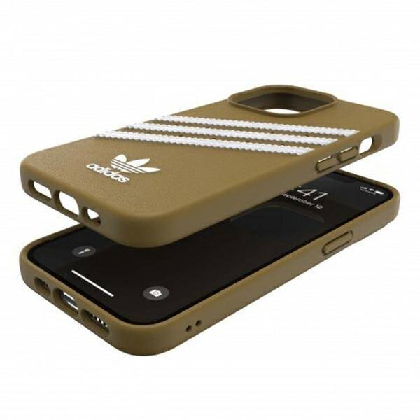 Etui Adidas OR Moulded PU iPhone 13 Pro Max 6,7" beżowo-złoty/beige-gold 47807