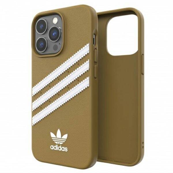 Etui Adidas OR Moulded PU iPhone 13 Pro Max 6,7" beżowo-złoty/beige-gold 47807