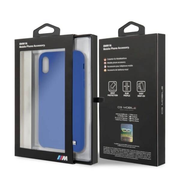 Etui BMW iPhone X Xs Silicone M Collection Niebieski Case