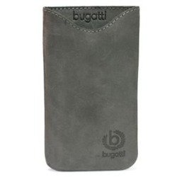 Etui BUGATTI Skinny Universal M Szary Skóra