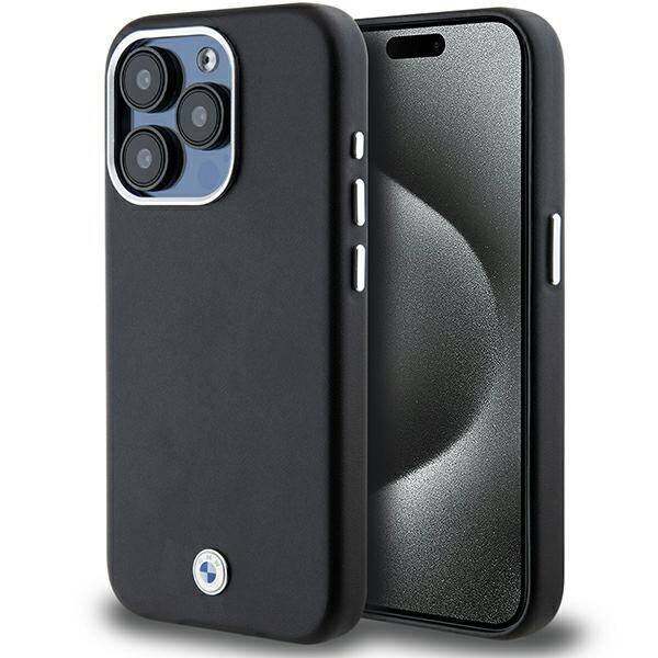 Etui Bmw Bmhmp15l23pufwk Iphone 15 Pro 6.1"czarny/black Signature Wrapped Metal Magsafe Case