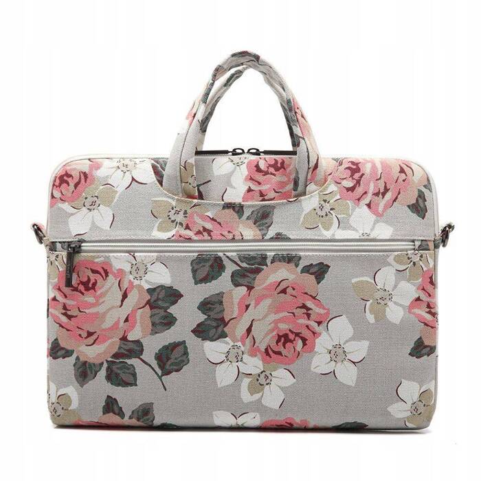 Etui CANVASLIFE Briefcase Laptop 13-14 White Rose Szare Case