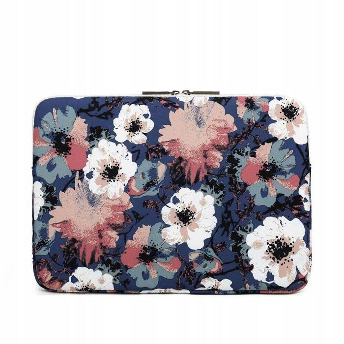 Etui CANVASLIFE Laptop 15-16 Sleeve White Rose Szare Case