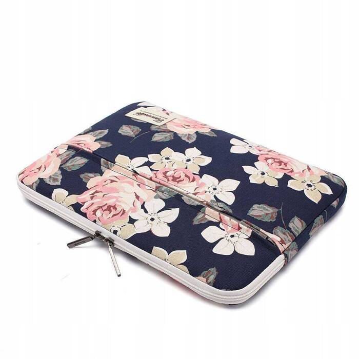 Etui CANVASLIFE Laptop 15-16 Sleeve White Rose Szare Case