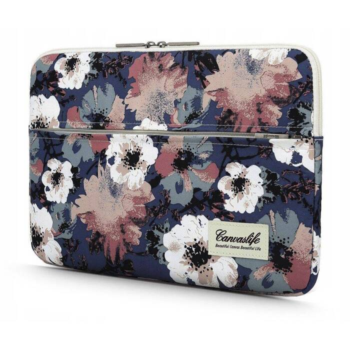 Etui CANVASLIFE Sleeve Laptop 13-14 Blue Camellia Niebieskie Case