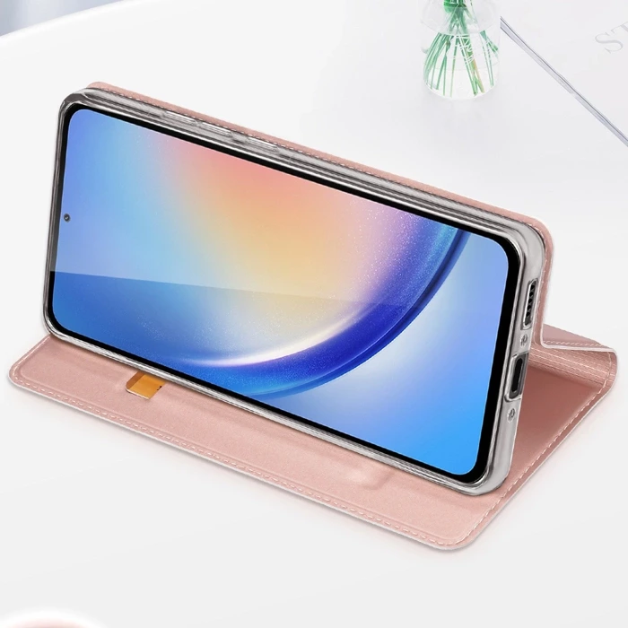 Etui Dux Ducis Skin Pro do Samsung Galaxy A35 5G z klapką - różowe