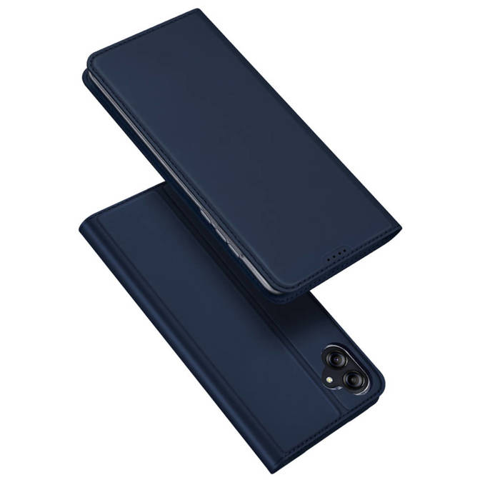 Etui Dux Ducis Skin Pro etui do Samsung Galaxy A04e pokrowiec z klapką portfel na kartę podstawka niebieskie Case