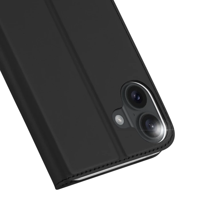 Etui Dux Ducis Skin Pro na iPhone 16 Plus z klapką i miejscem na kartę - czarne