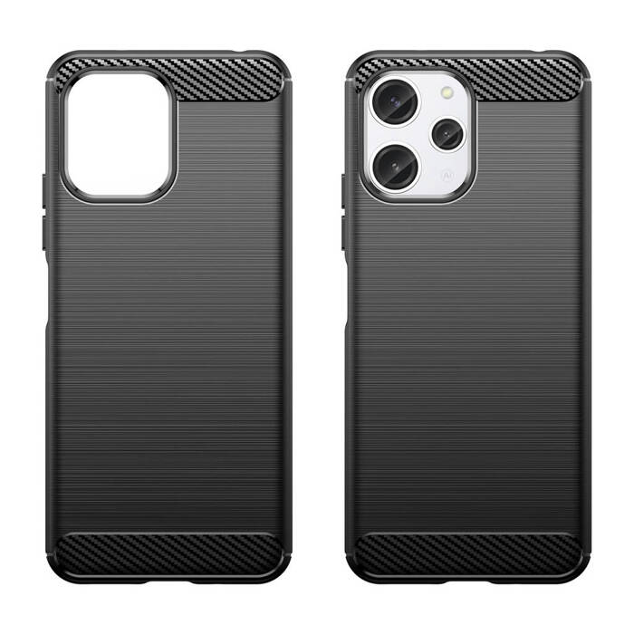 Etui Elastyczne etui wzór karbon do Xiaomi Redmi 12 Carbon Case - czarne Case