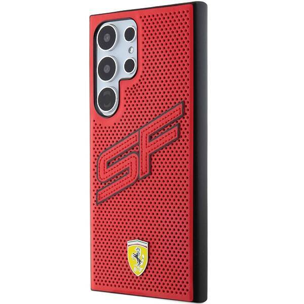 Etui Ferrari FEHCS24LPINR Samsung Galaxy S24 Ultra S928 czerwony/red hardcase Big SF Perforated Case