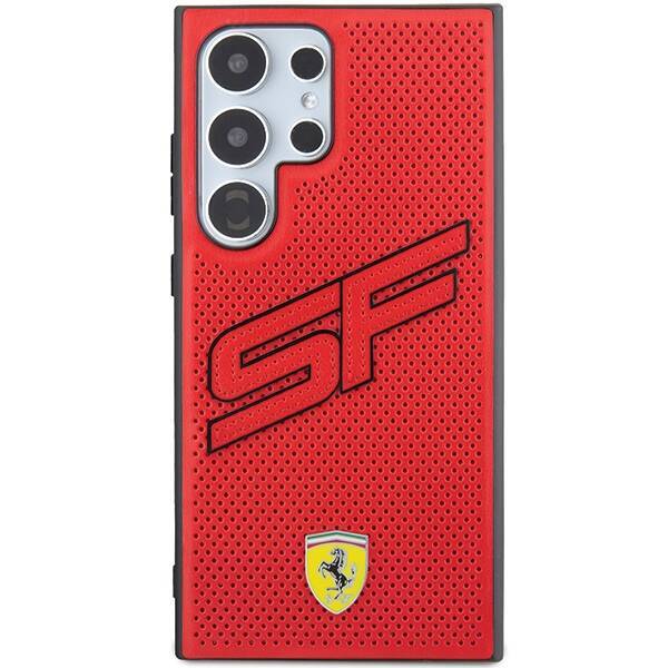 Etui Ferrari FEHCS24LPINR Samsung Galaxy S24 Ultra S928 czerwony/red hardcase Big SF Perforated Case