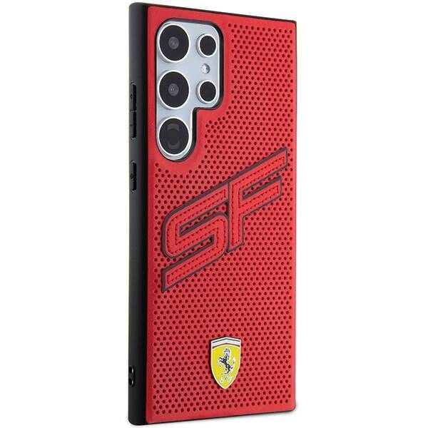 Etui Ferrari FEHCS24LPINR Samsung Galaxy S24 Ultra S928 czerwony/red hardcase Big SF Perforated Case