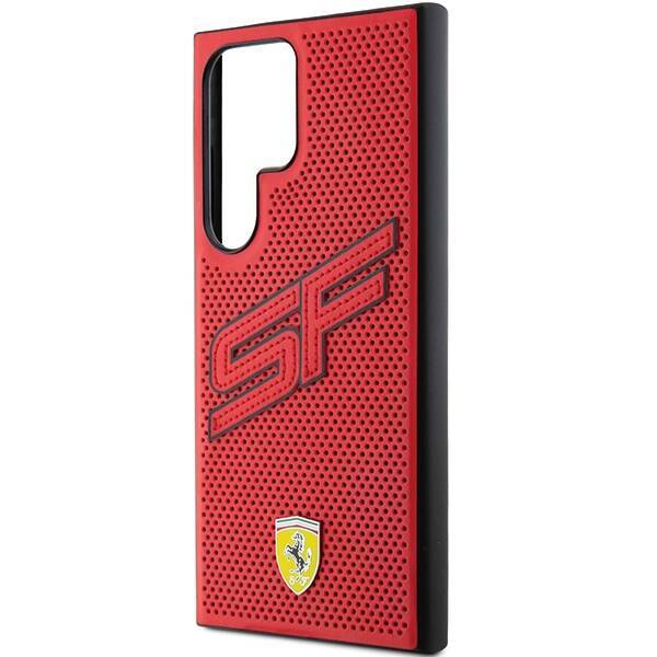 Etui Ferrari FEHCS24LPINR Samsung Galaxy S24 Ultra S928 czerwony/red hardcase Big SF Perforated Case