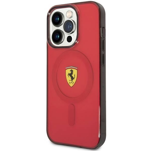 Etui Ferrari FEHMP14LURKR iPhone 14 Pro 6,1" czerwony/red hardcase Translucent Magsafe Case