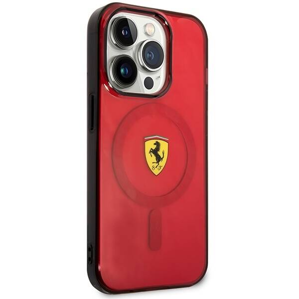 Etui Ferrari FEHMP14LURKR iPhone 14 Pro 6,1" czerwony/red hardcase Translucent Magsafe Case