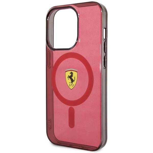 Etui Ferrari FEHMP14LURKR iPhone 14 Pro 6,1" czerwony/red hardcase Translucent Magsafe Case