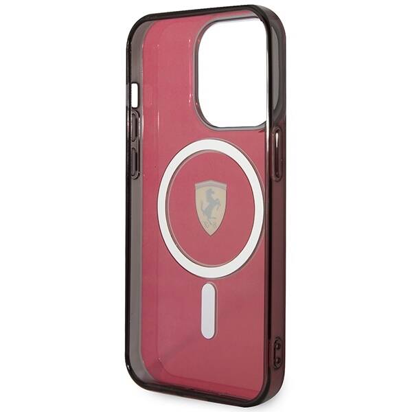 Etui Ferrari FEHMP14LURKR iPhone 14 Pro 6,1" czerwony/red hardcase Translucent Magsafe Case