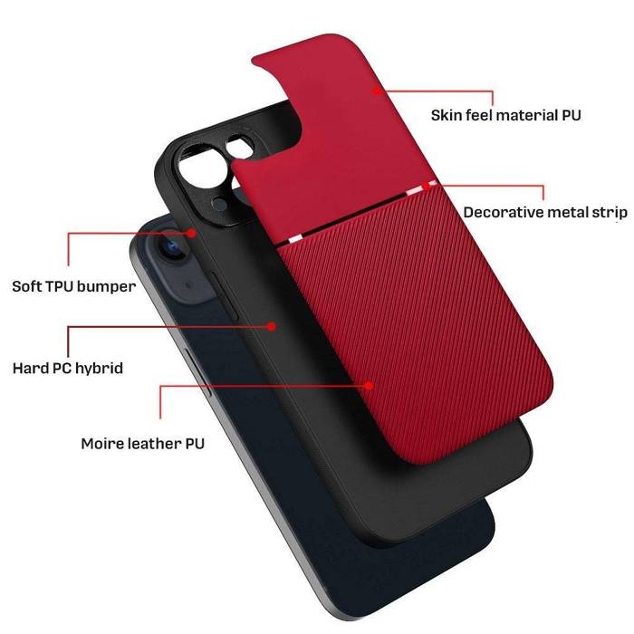 Etui Futerał Noble Do Xiaomi Redmi Note 12S Czerwony Case