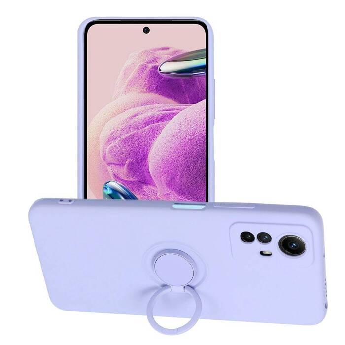 Etui Futerał SILICONE RING do XIAOMI Redmi NOTE 12S fioletowy Case